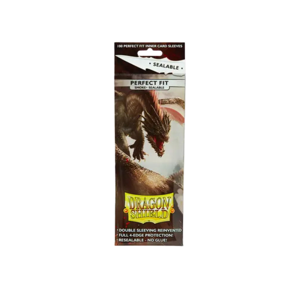 Dragon Shield Standard Sealable Perfect Fit Sleeves Smoke (100 count)
