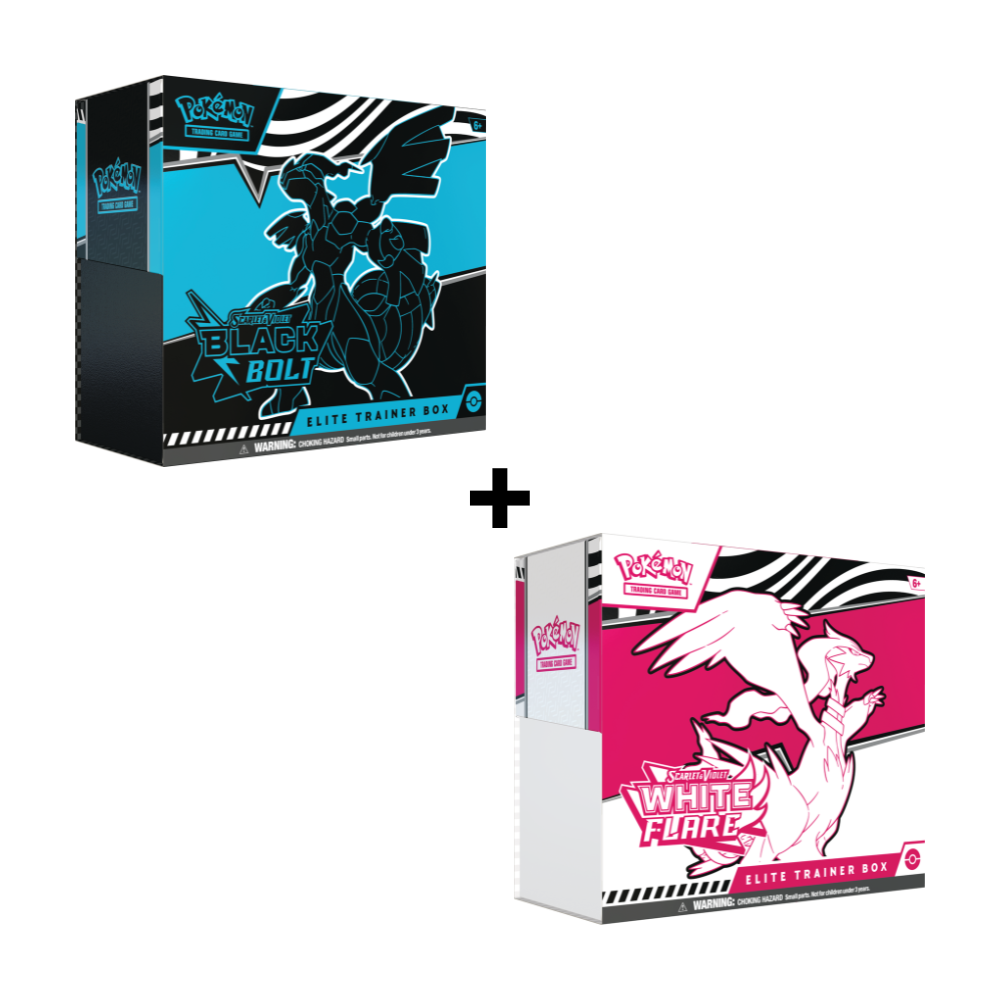 Black Bolt + White Flare - Elite Trainer Box COMBO LIMIT 1 (Pokemon TCG)